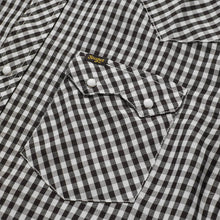 Sawtoof Brown Gingham Pearl Snap