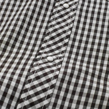 Sawtoof Brown Gingham Pearl Snap