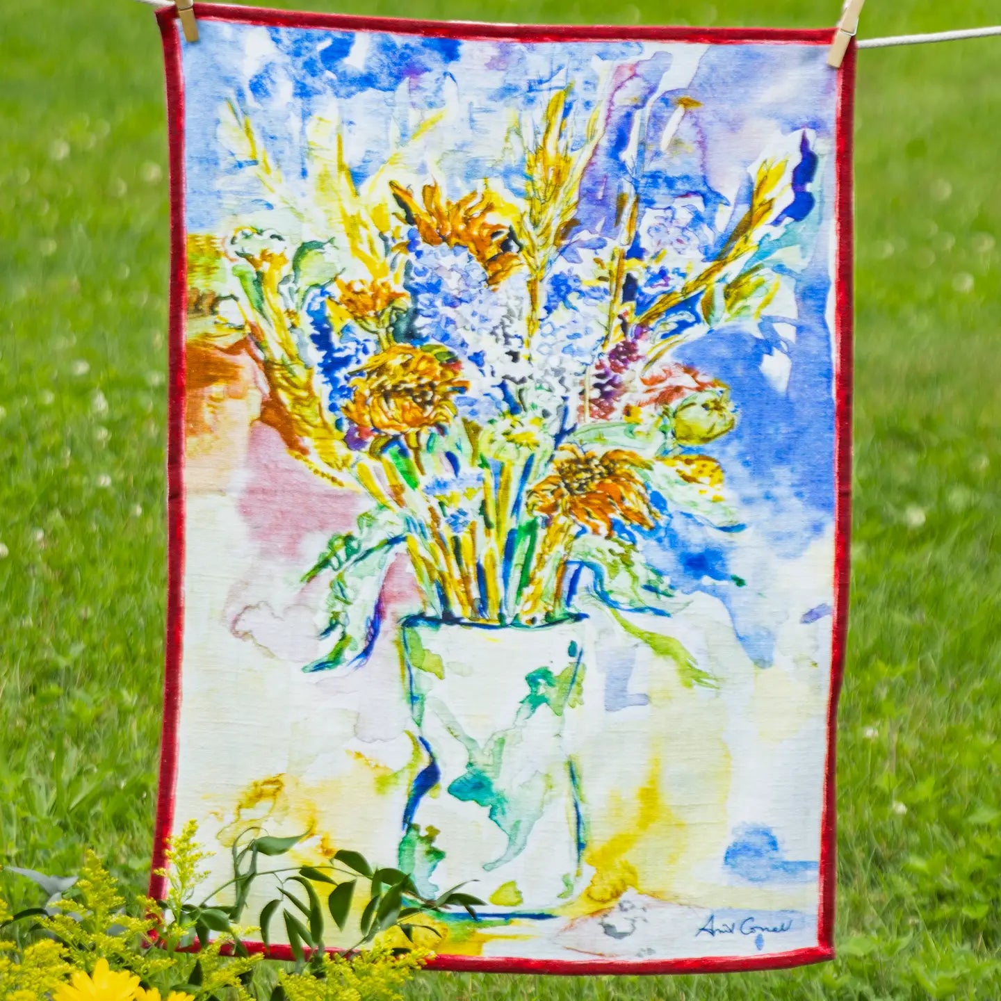 Telluride Watercolor Tea Towel