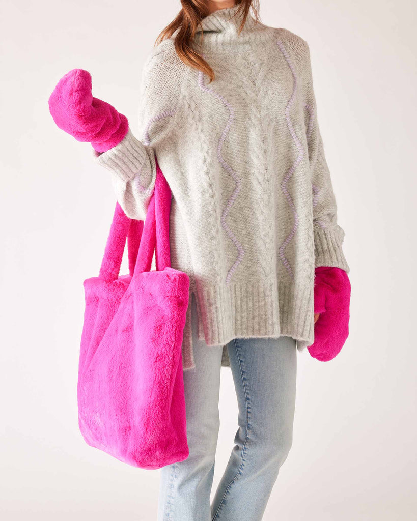 Cozy Cabin Faux Fur Tote – 3 Seas