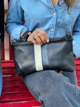 Nancy Black/Cream Stripe Crossbody