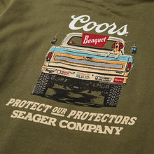 Seager x Coors Banquet Bumper Olive Hoodie