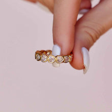 Stone Heart Ring Band