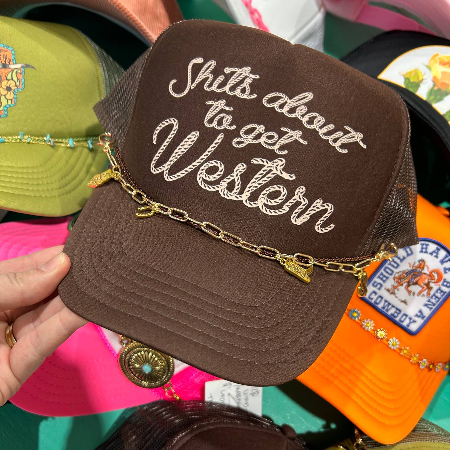 About To Get Western Trucker Hat