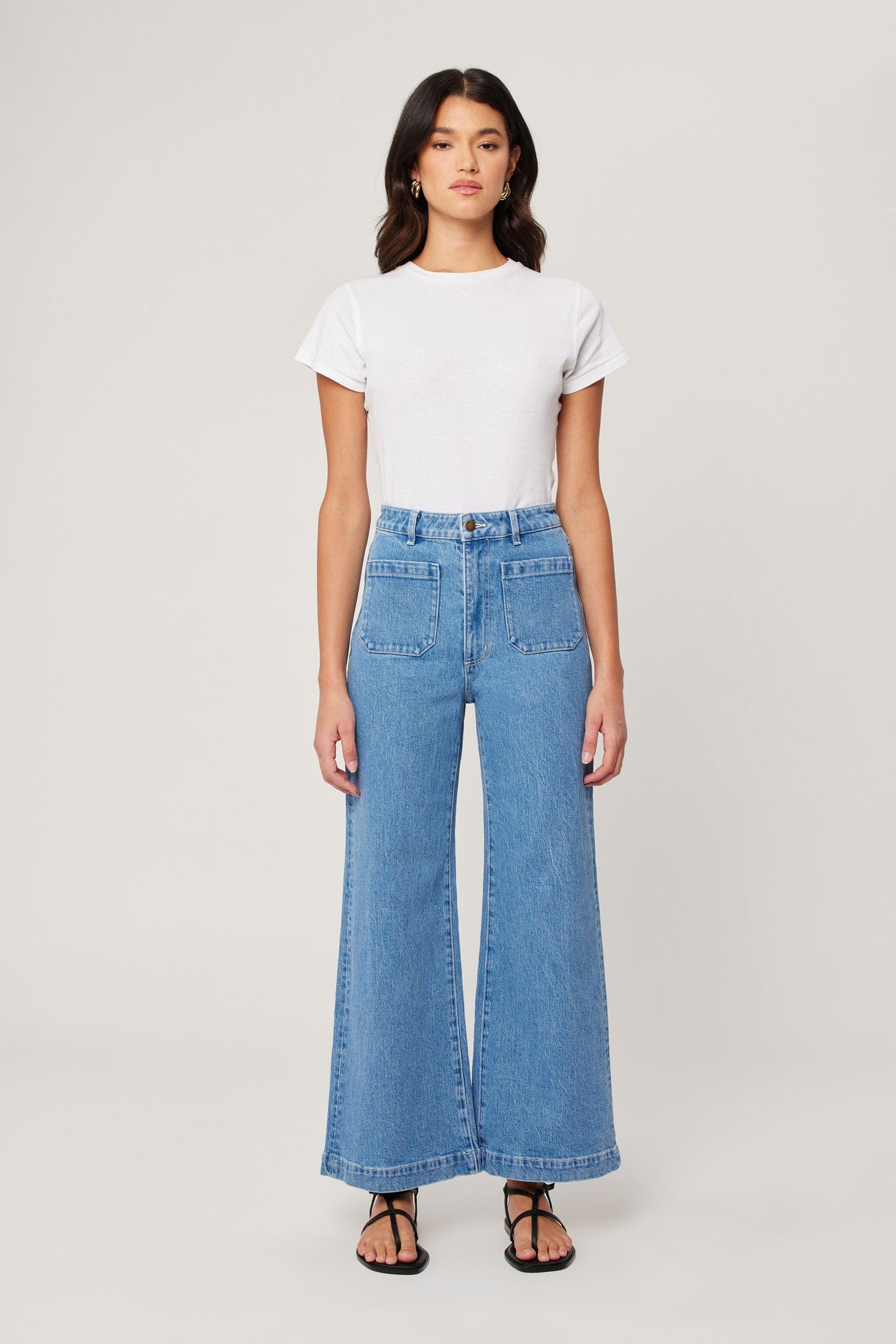 Lily Blue Sailor Crop Jeans