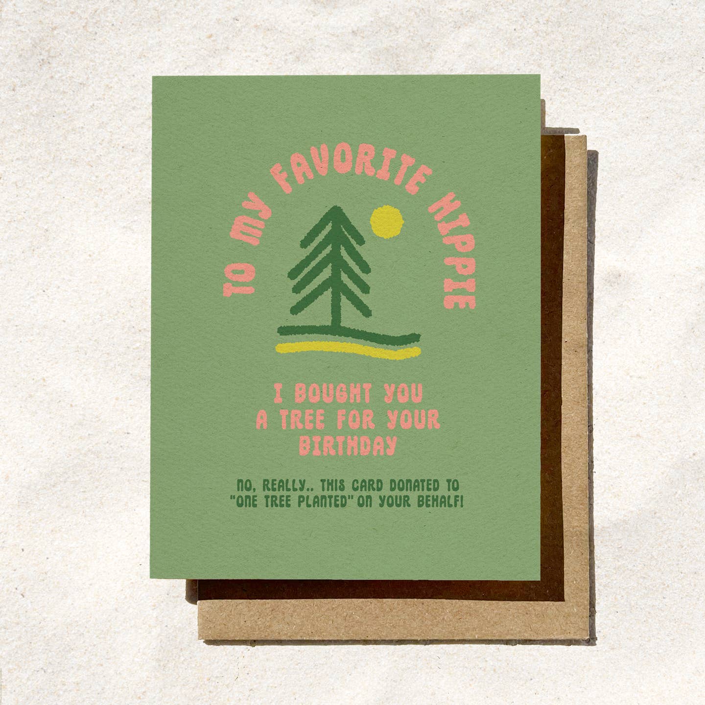 Favorite Hippie Birthday Card