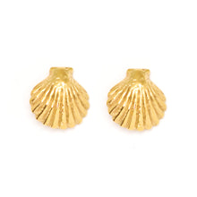 Beachy Shells Gold Studs
