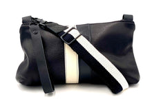 Nancy Black/Cream Stripe Crossbody