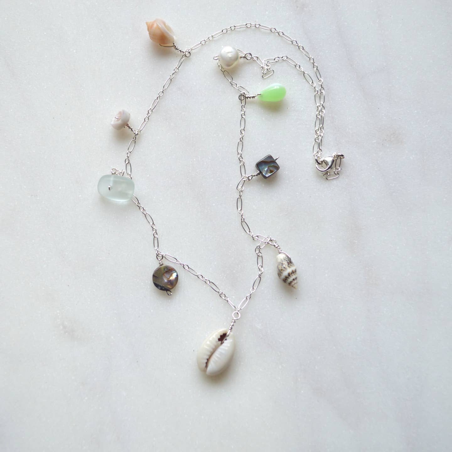 Ocean Charm Silver Necklace