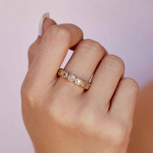 Stone Heart Ring Band