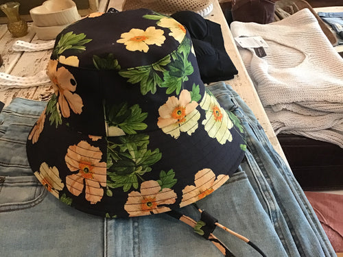 Bali Floral Wide Brim Bucket Hat