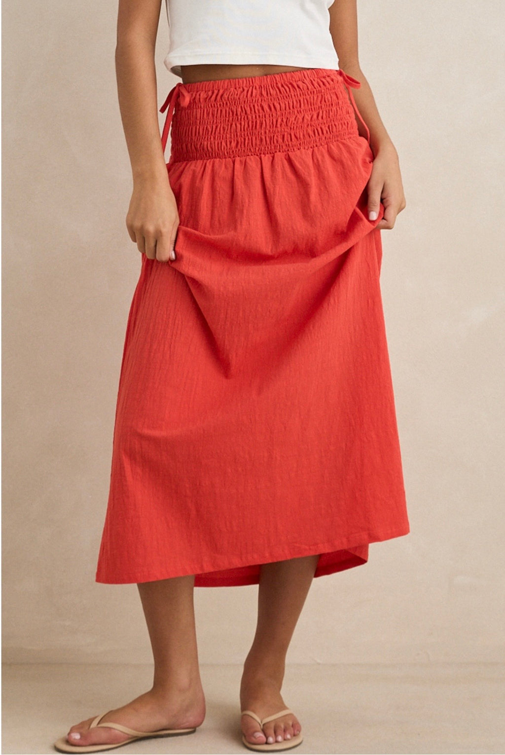 Alana Tie Side Maxi Skirt