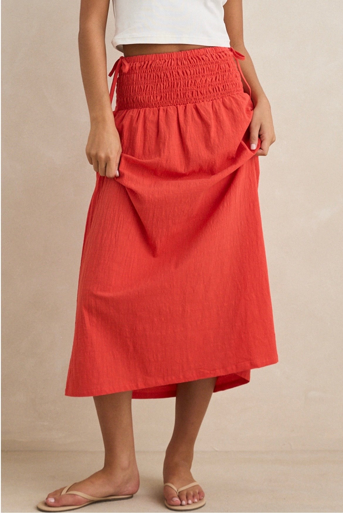 Alana Tie Side Maxi Skirt