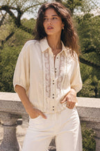 Satin & Lace Button-Up