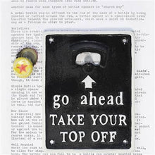 Take Your Top Off Bottle Opener