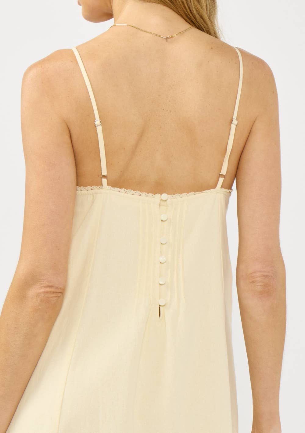 Lace Cutout Cream Midi Dress