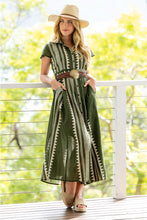 Karri Olive Button Front Dress