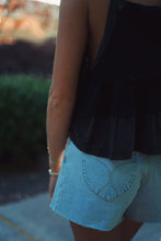 Black V Thermal Babydoll Tank