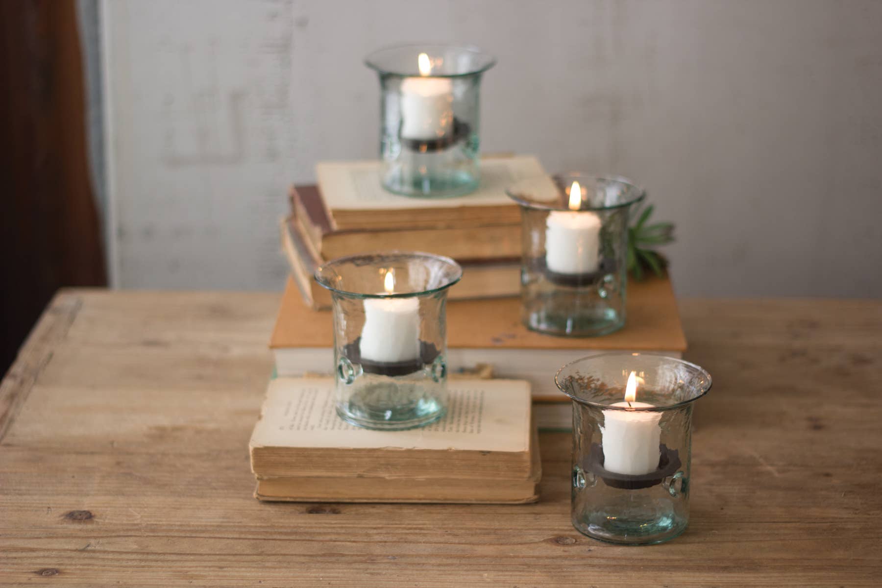 Recycled Glass Votive Mini Hurricane