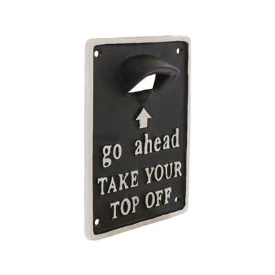 Take Your Top Off Bottle Opener