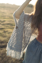 Fringe Blue Poncho