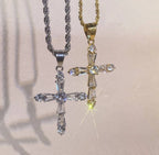 Everlasting CZ Cross Necklace