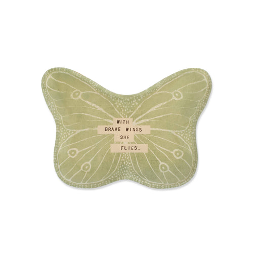 With Brave Wings Decoupage Plate