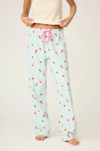 Ma Cherie Cherry Flannel Pant