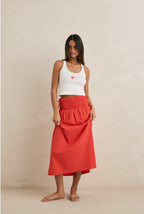 Alana Tie Side Maxi Skirt