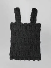 Floral Ribbed Square-Neck Top