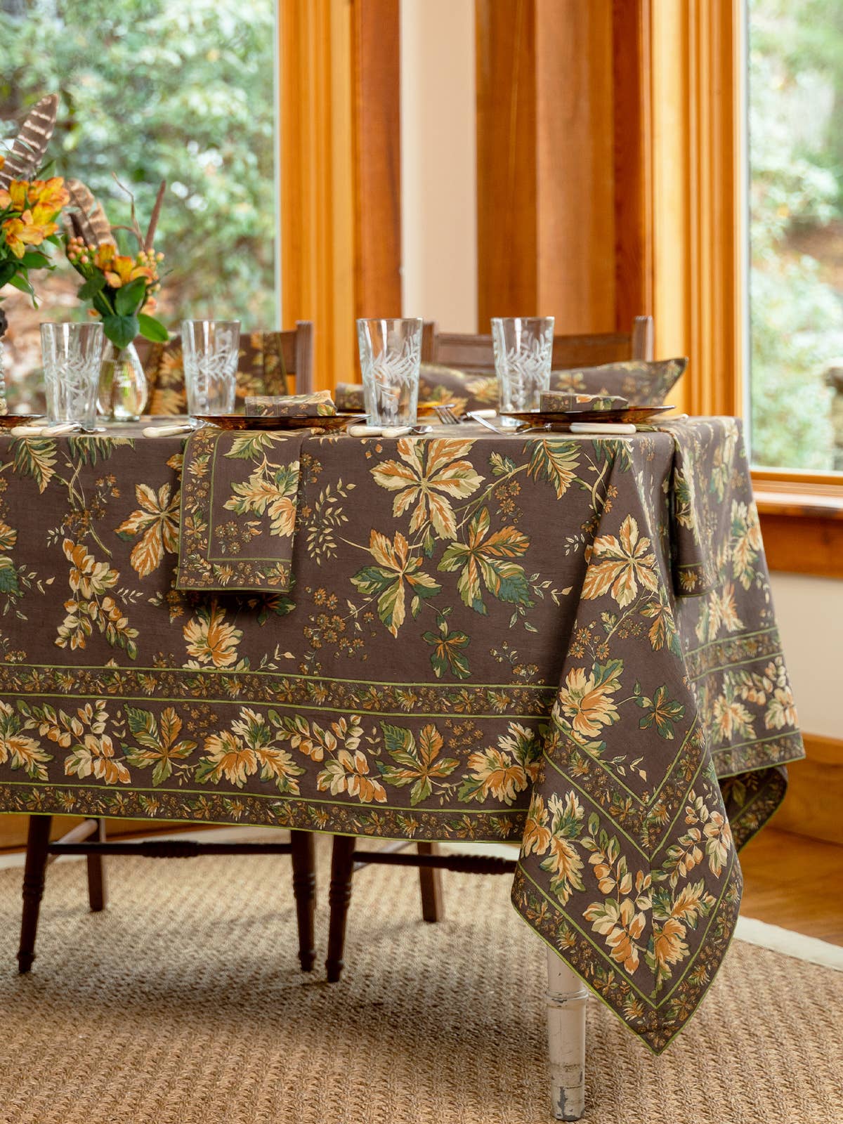 Adirondack Chocolate 54" Tablecloth