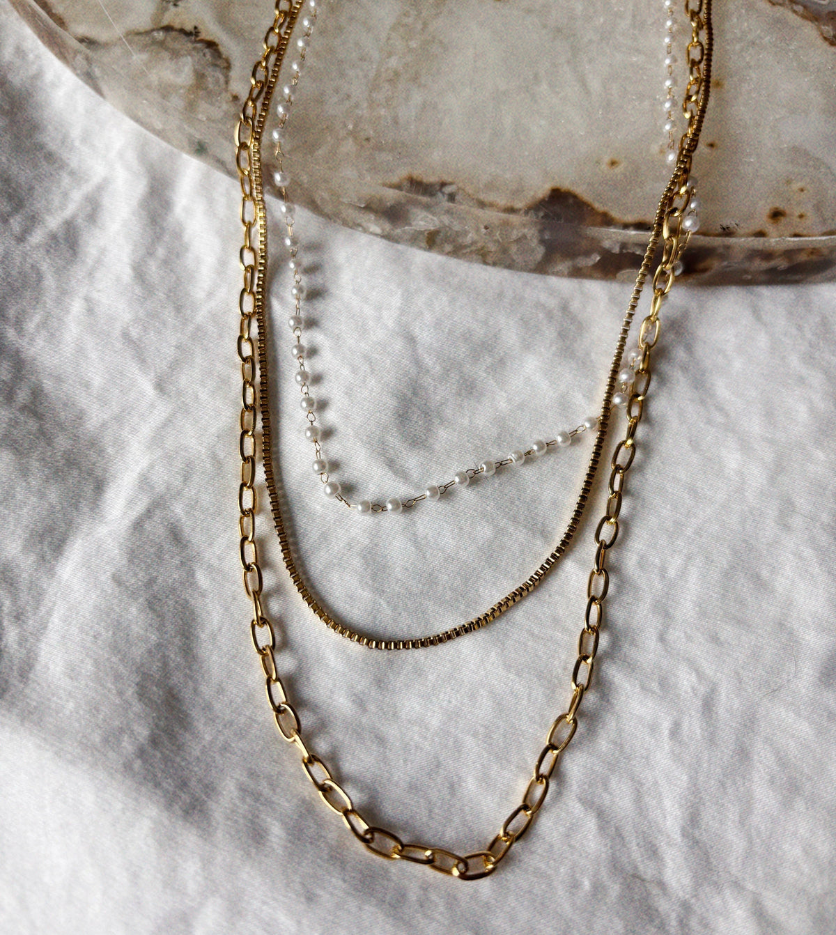 Tides Pearl Layered Necklace