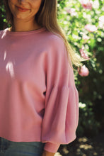 Balloon Sleeve Crop Sweater