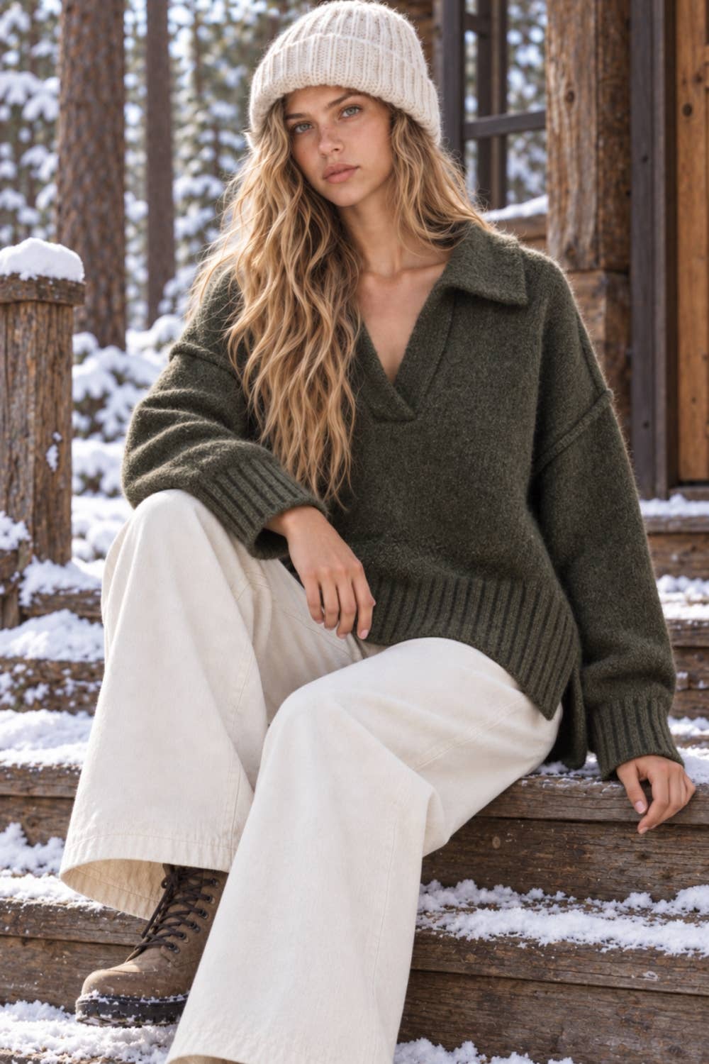 Polo Collar Sweater