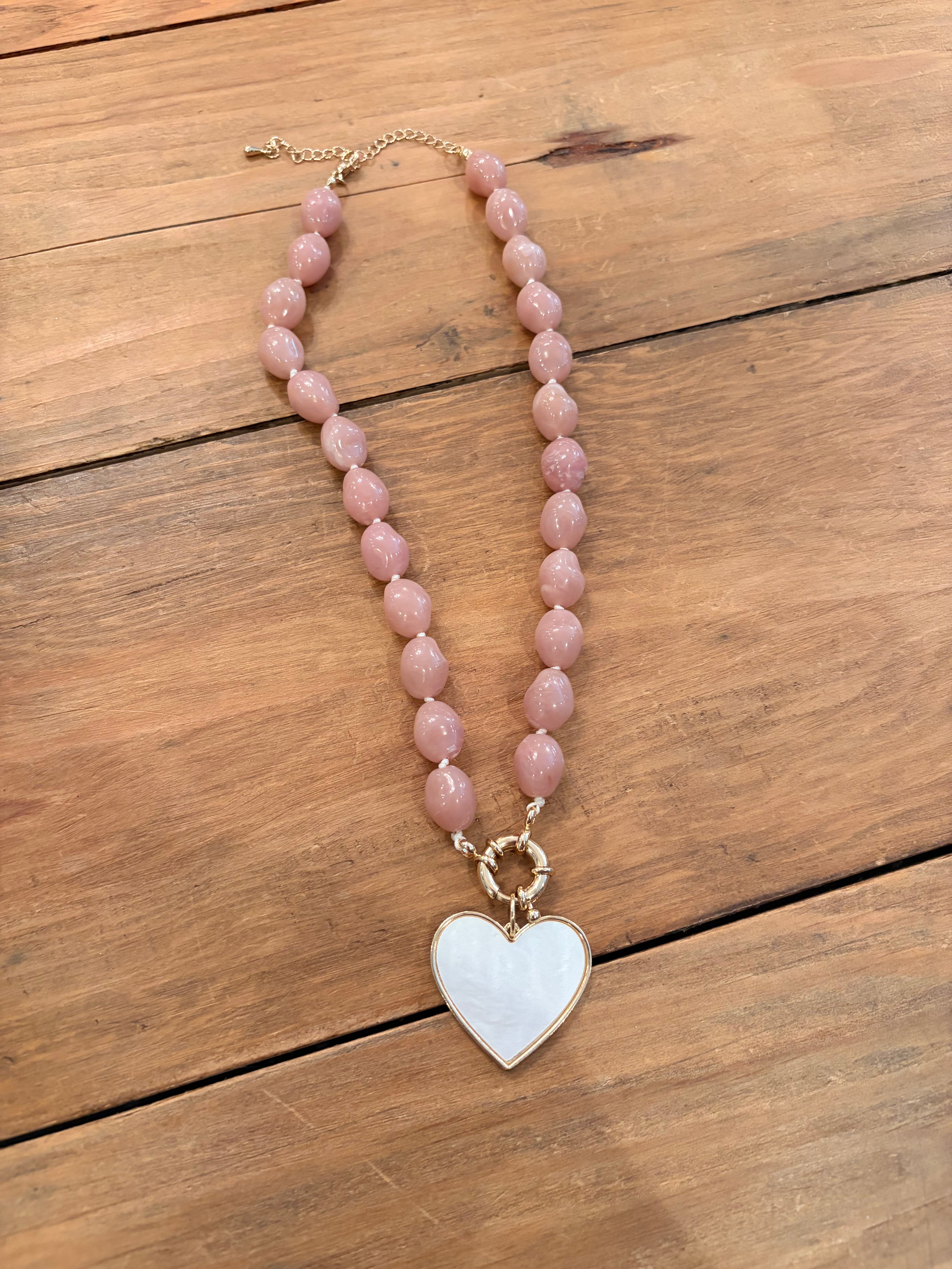 Chunky Charm Beaded Necklace