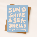 Sunshine and Seashells Birthday Card