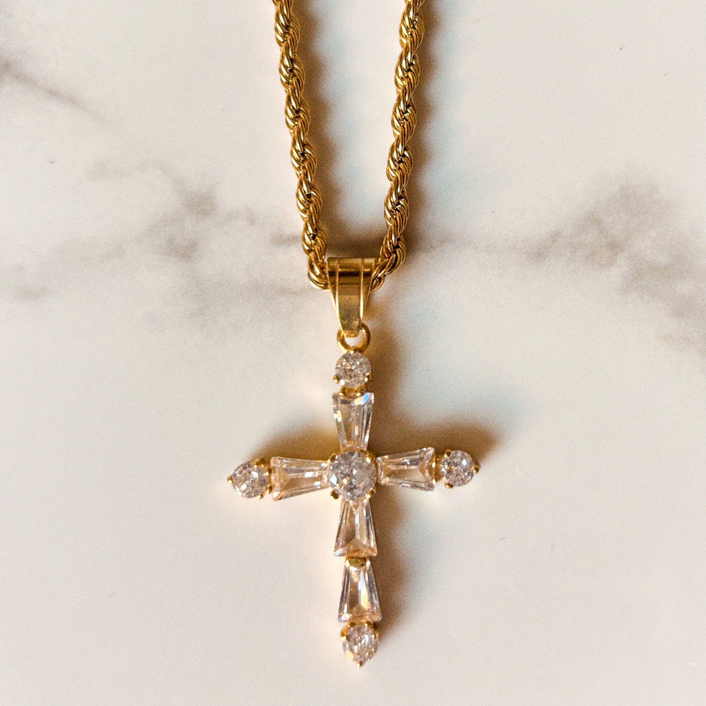 Everlasting CZ Cross Necklace