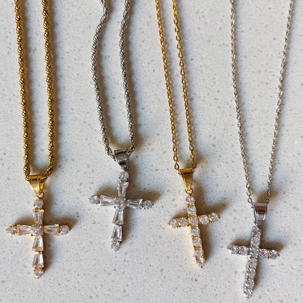 Everlasting CZ Cross Necklace