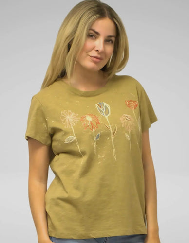 Malia Dijon Embroidered Tee