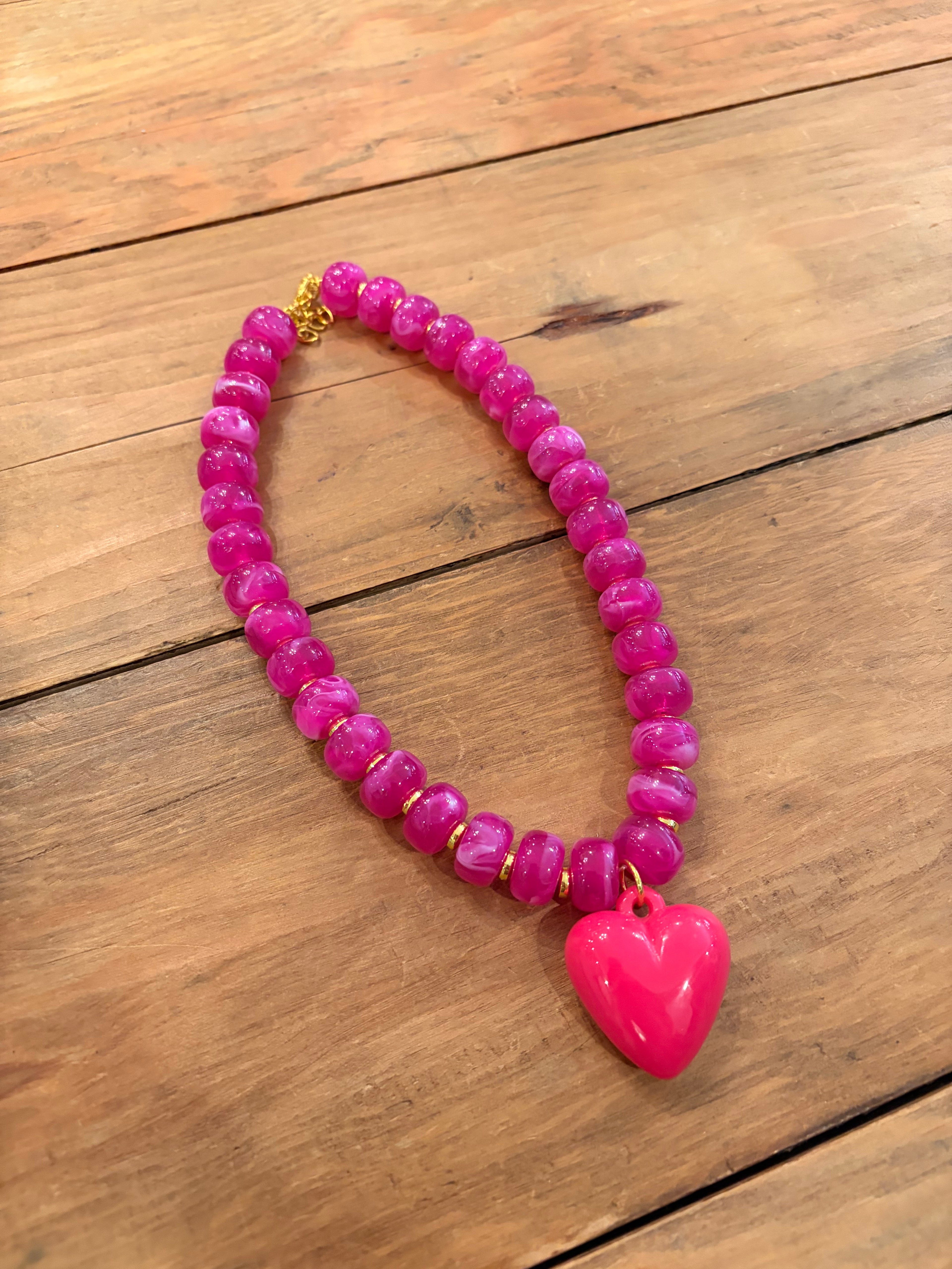 Chunky Charm Beaded Necklace