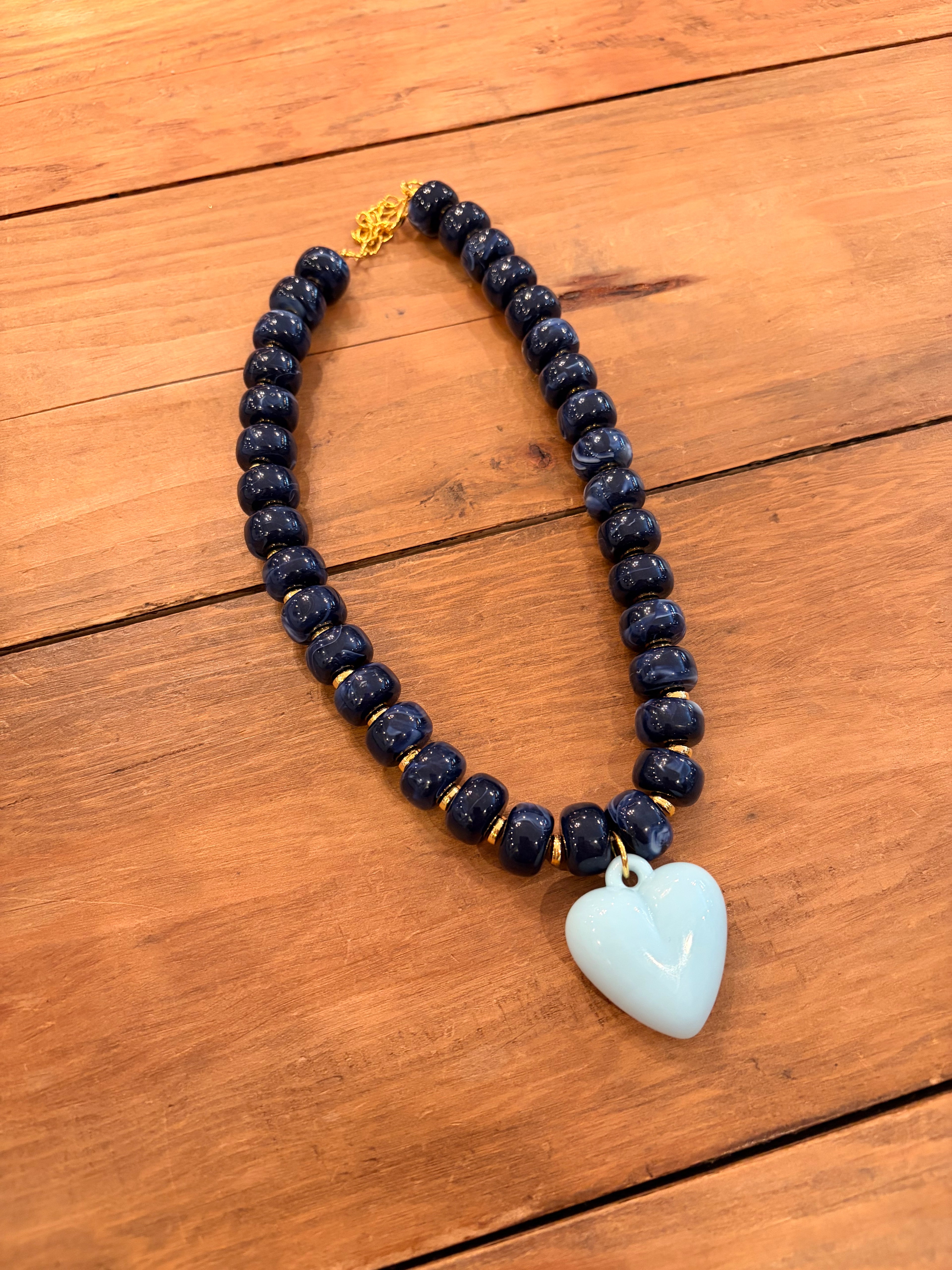 Chunky Charm Beaded Necklace