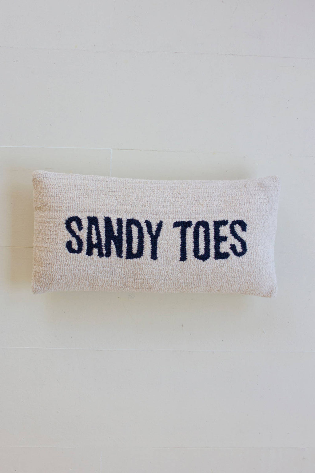 Sandy Toes Hand Hooked Oversize Pillow