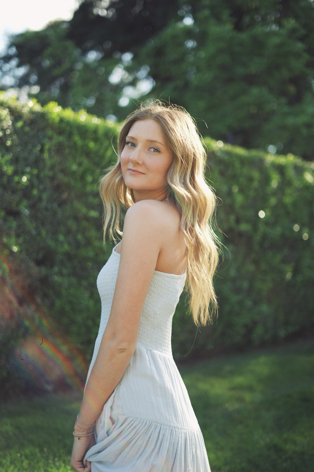 One Shoulder Smocked Dress