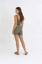 Flynn Cargo Trouser Olive Short