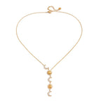 Alignment Sun & Moon Lariat Necklace