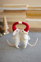 Kissing Mice Felt Ornament