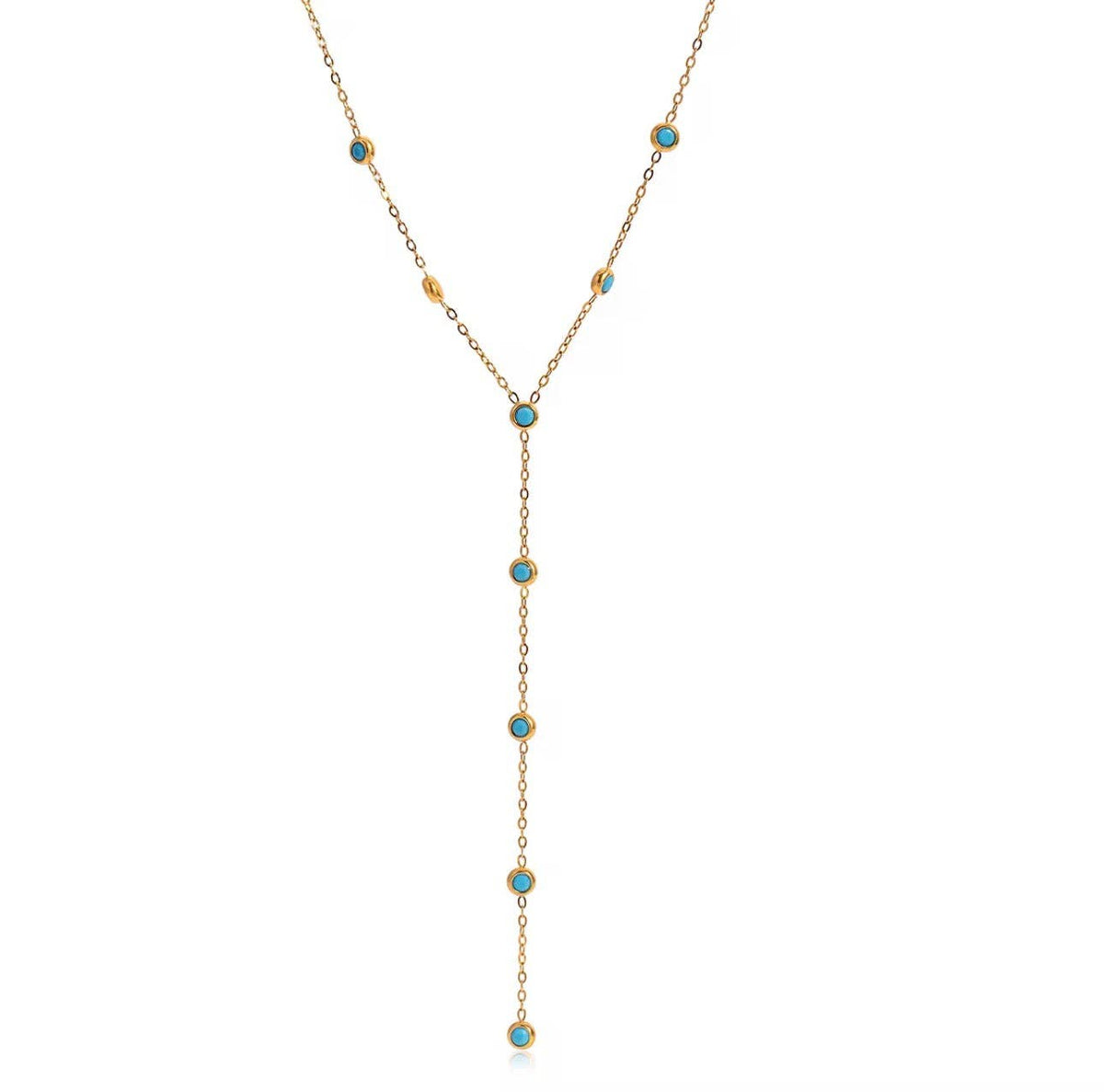 Laguna Turquoise Lariat Necklace