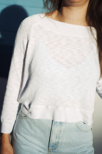 Carol White Off-Shoulder Sweater