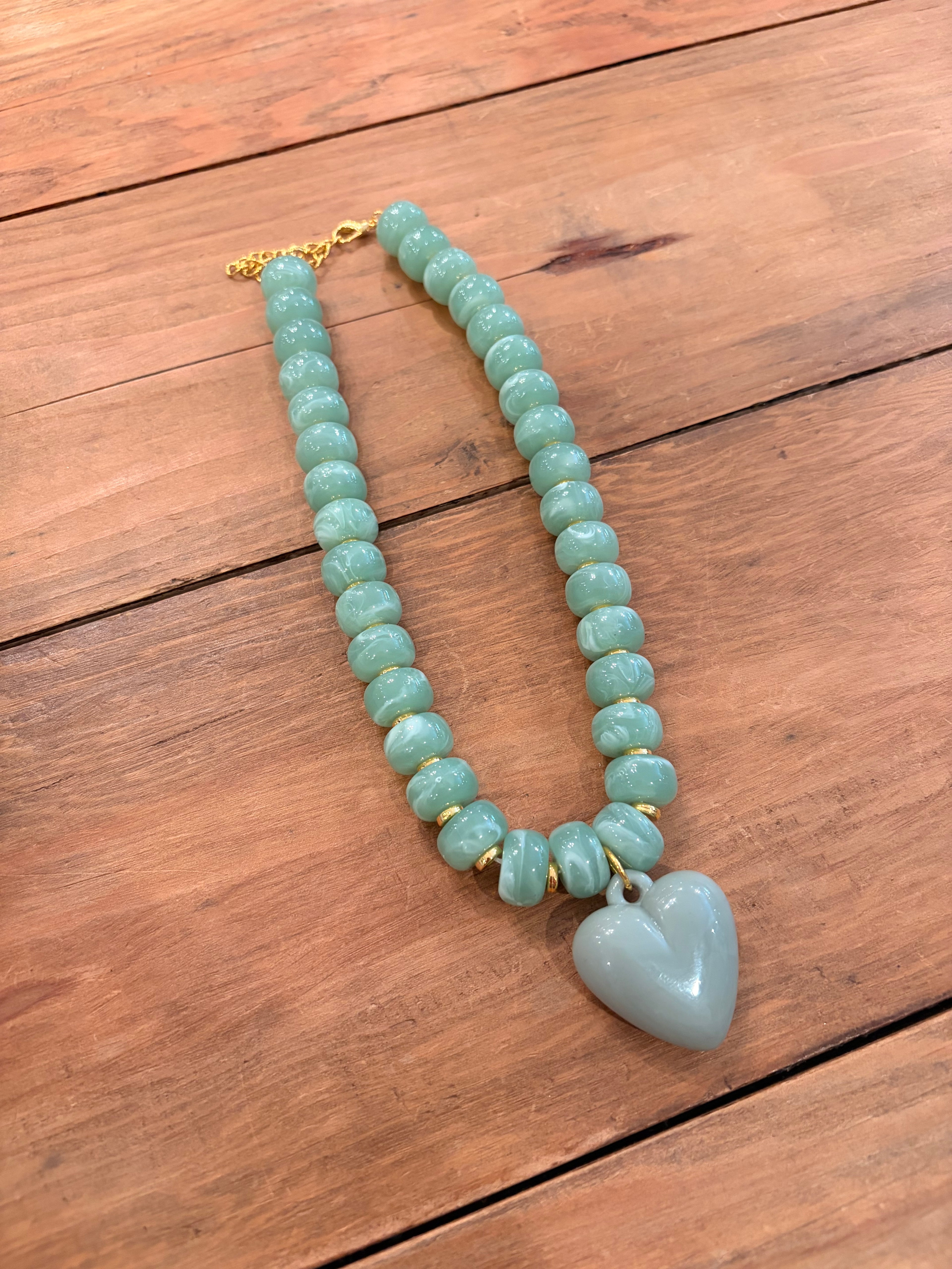Chunky Charm Beaded Necklace