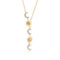 Alignment Sun & Moon Lariat Necklace